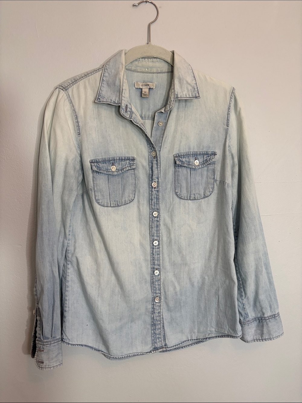 J. Crew Light Wash Denim Button-Down Shirt
